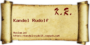 Kandel Rudolf névjegykártya